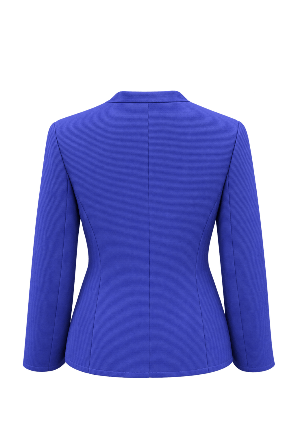 1990s Vivid Violet-Blue Ribbed Jacket - Back View