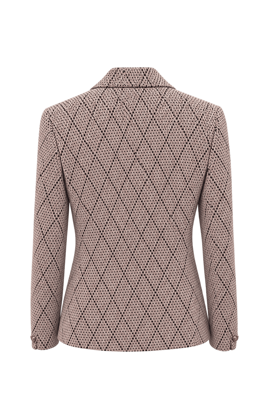 1980s Cream Woven Blazer - Back View