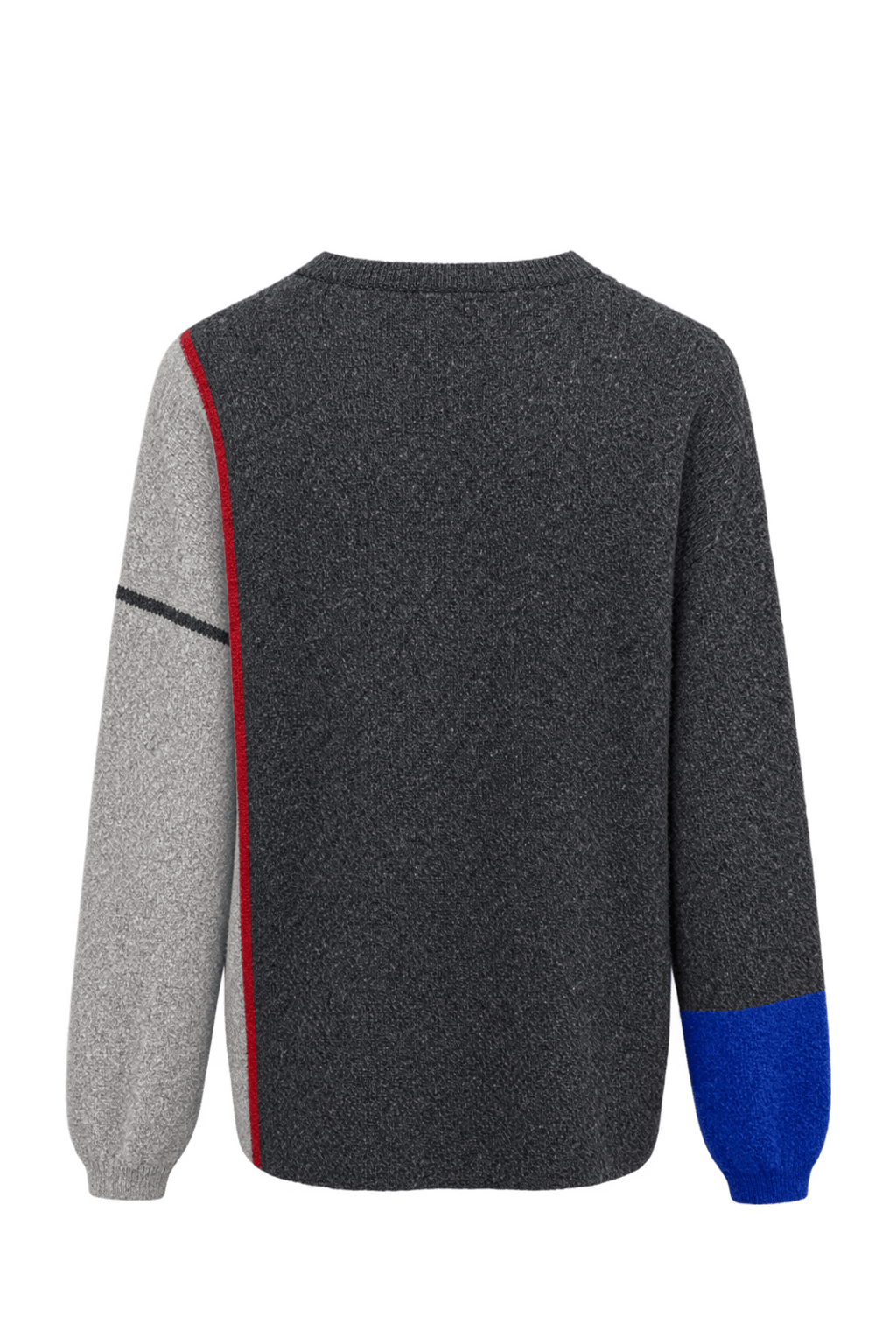 1980s Charcoal Gray Knit Sweater - Back View