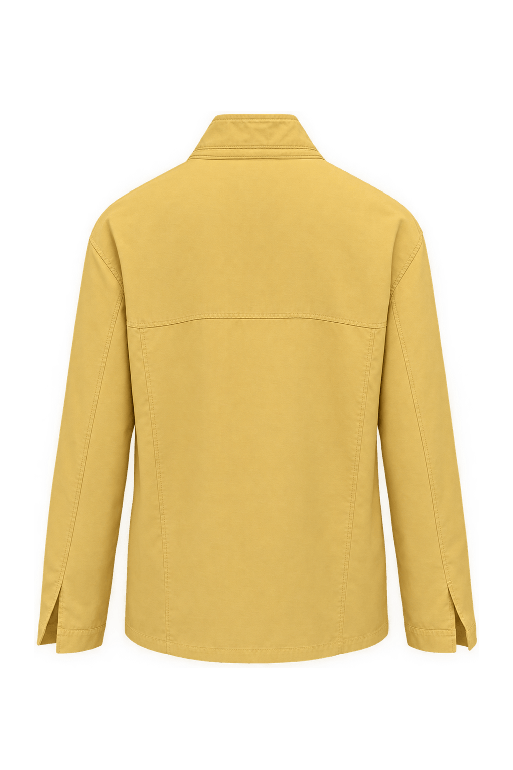 1980s Golden Yellow Unverified Woven Fabric Jacket - Back View