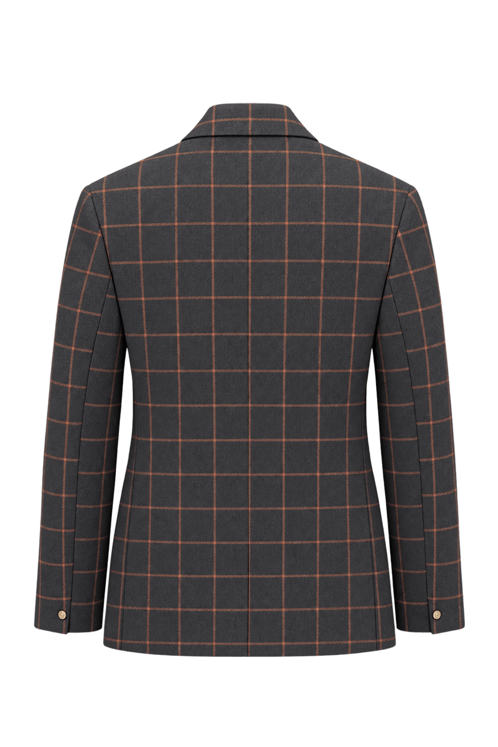 1980s Dark Navy Wool Blazer - Back View