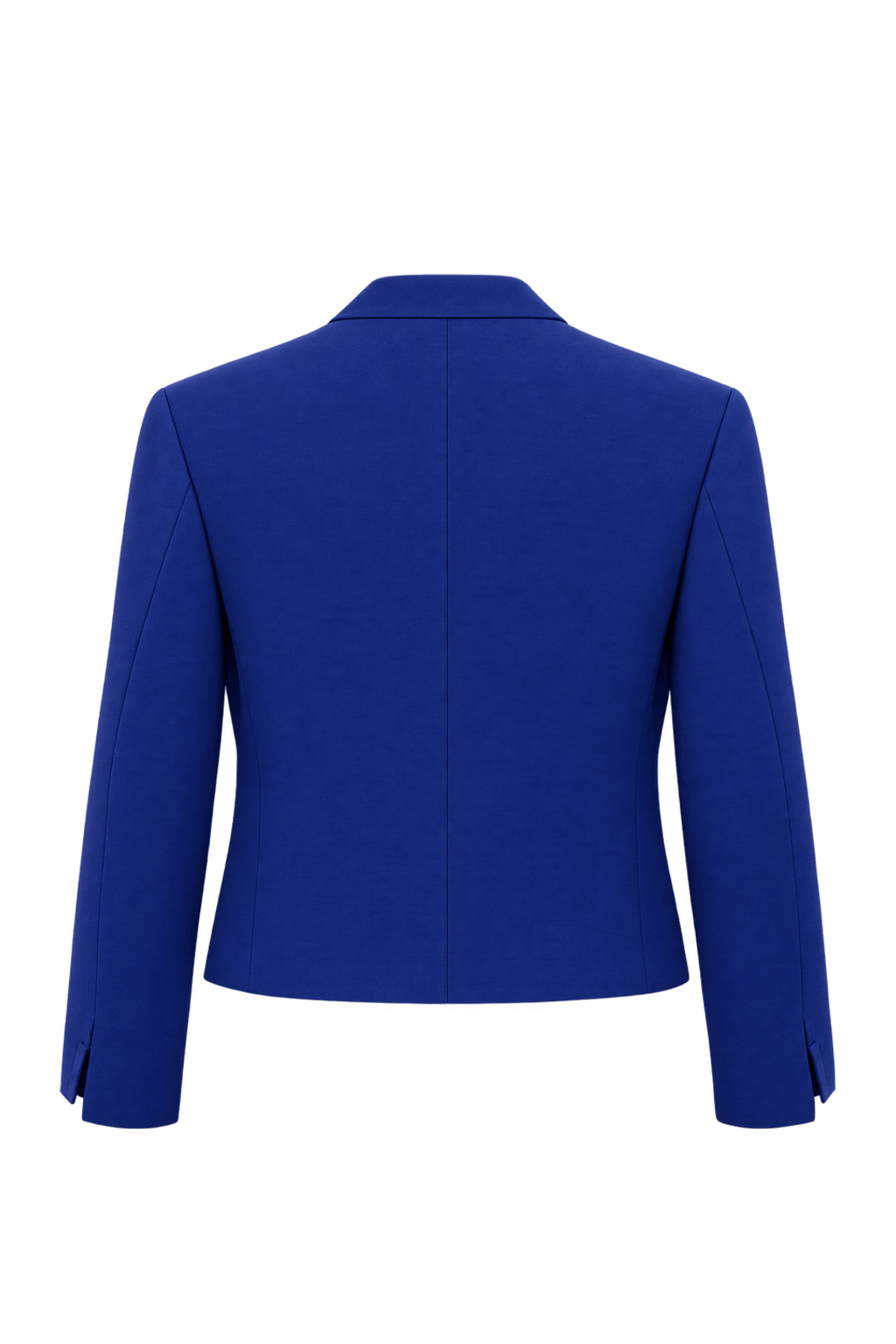 1980s Cobalt Blue Woven Jacket - Back View
