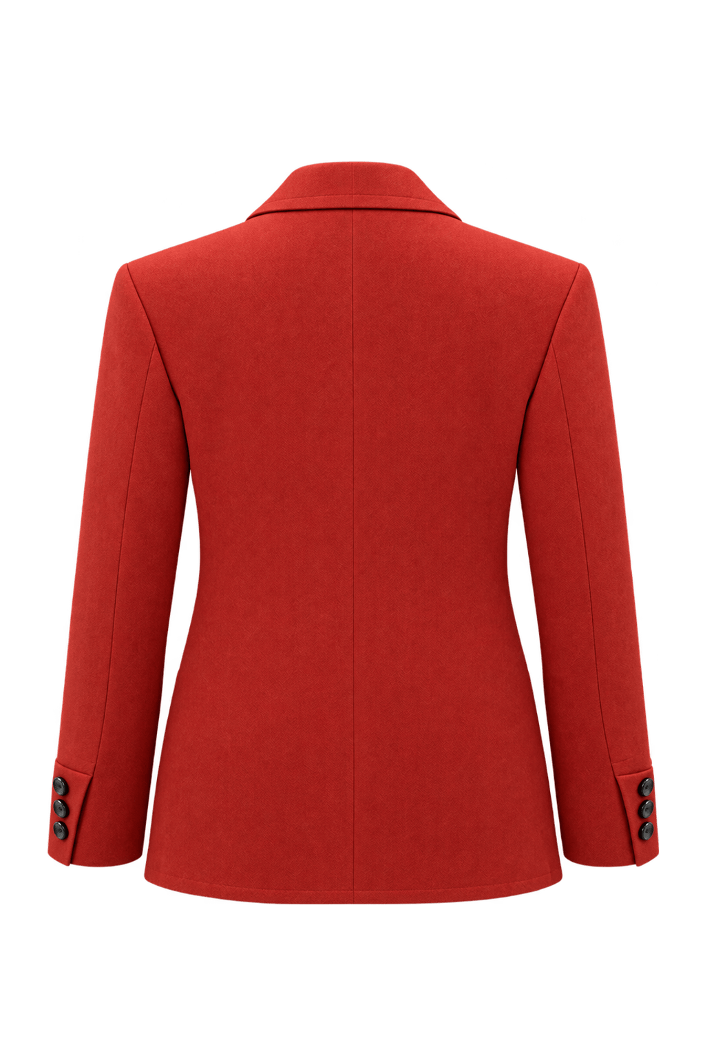 1980s Coral Red Woven Blazer - Back View