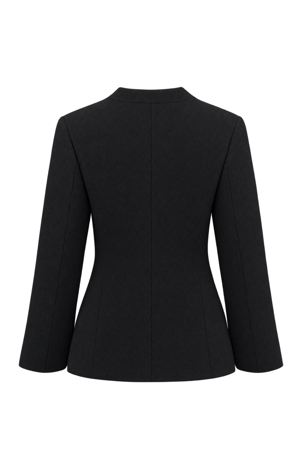 1980s Black Wool Blend Jacket - Back View