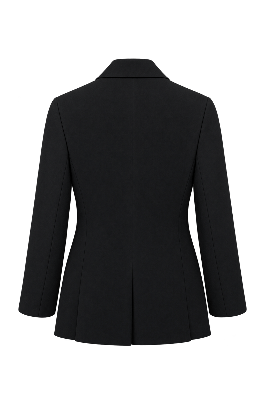 1990s Black Unknown Fabric Blazer - Back View
