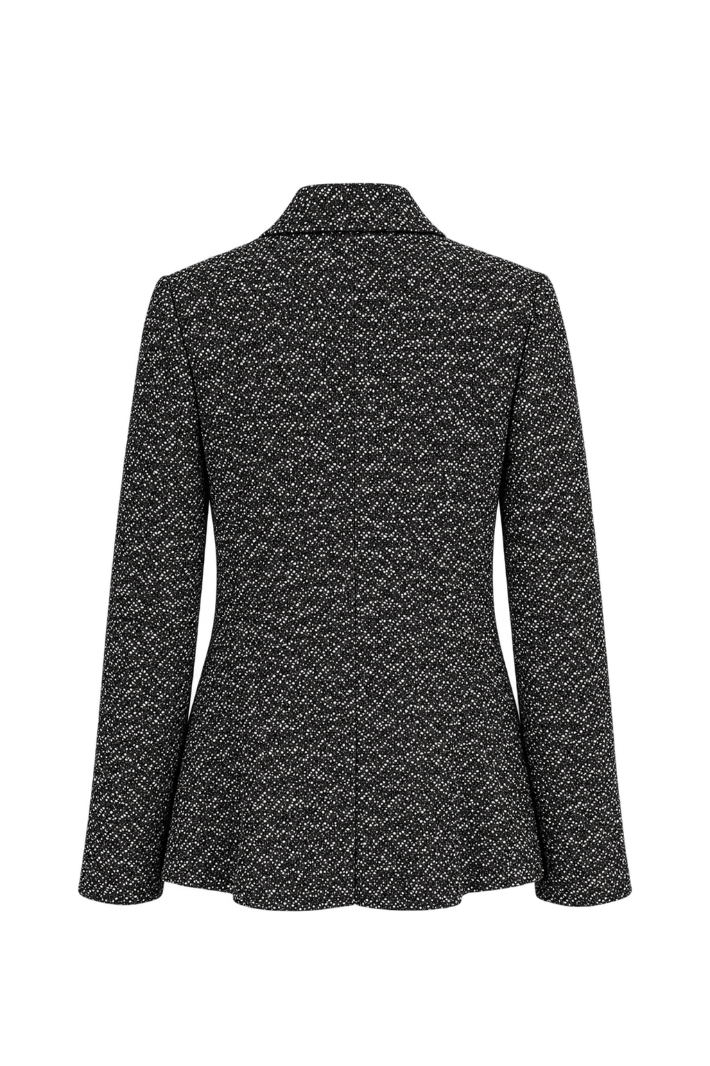 1990s Black Textured Jacket - Back View