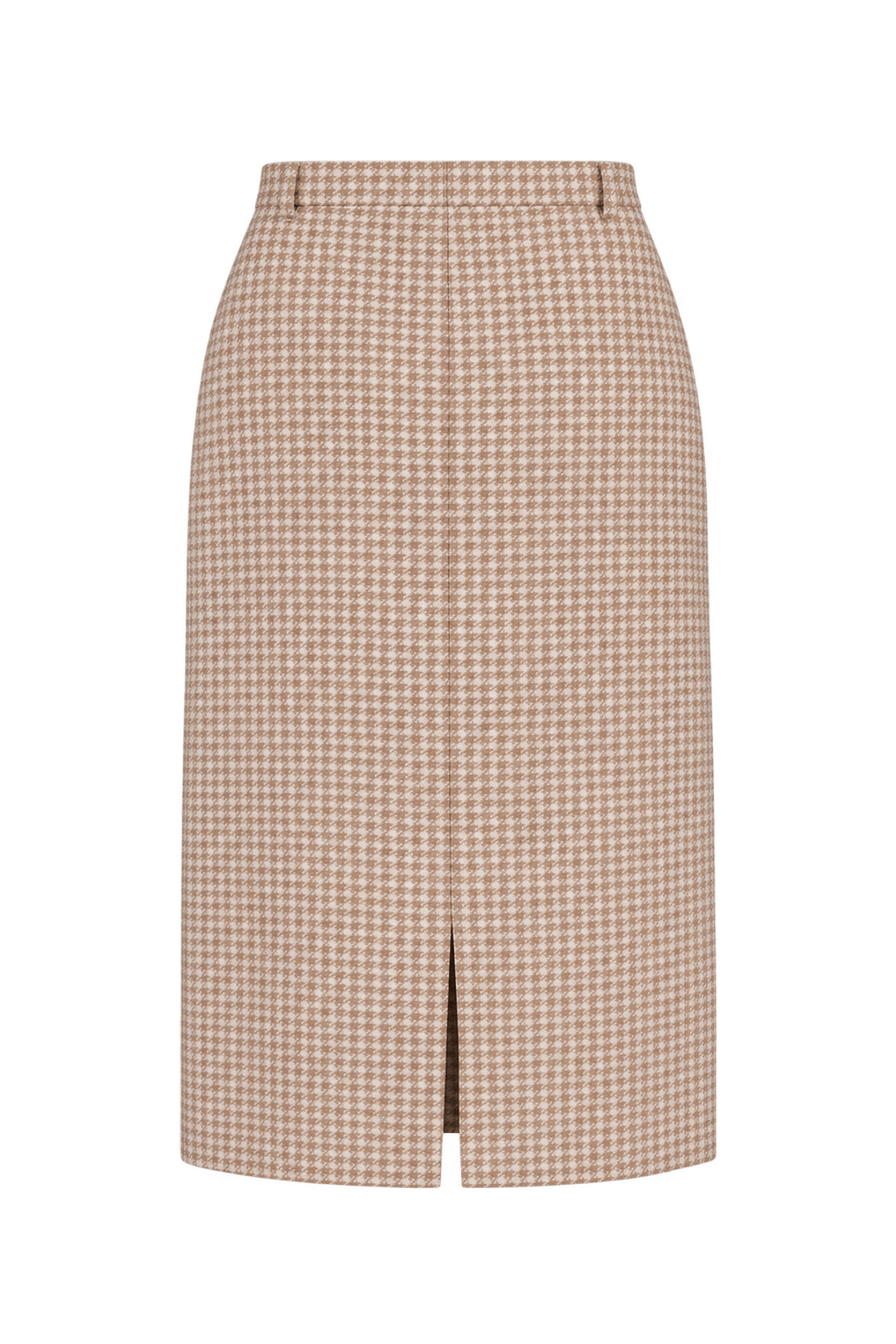 1970s Tan Brown Woven Fabric Skirt - Back View