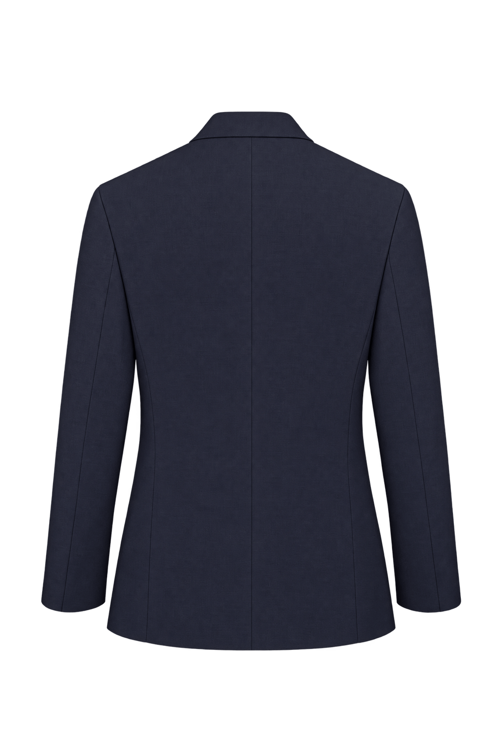 1980s Dark Navy Blue Woven Blazer - Back View