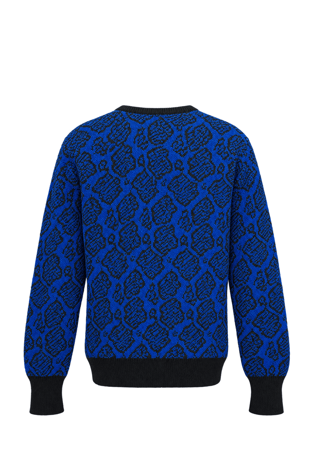 1980s Cobalt Blue Knit Sweater - Back View