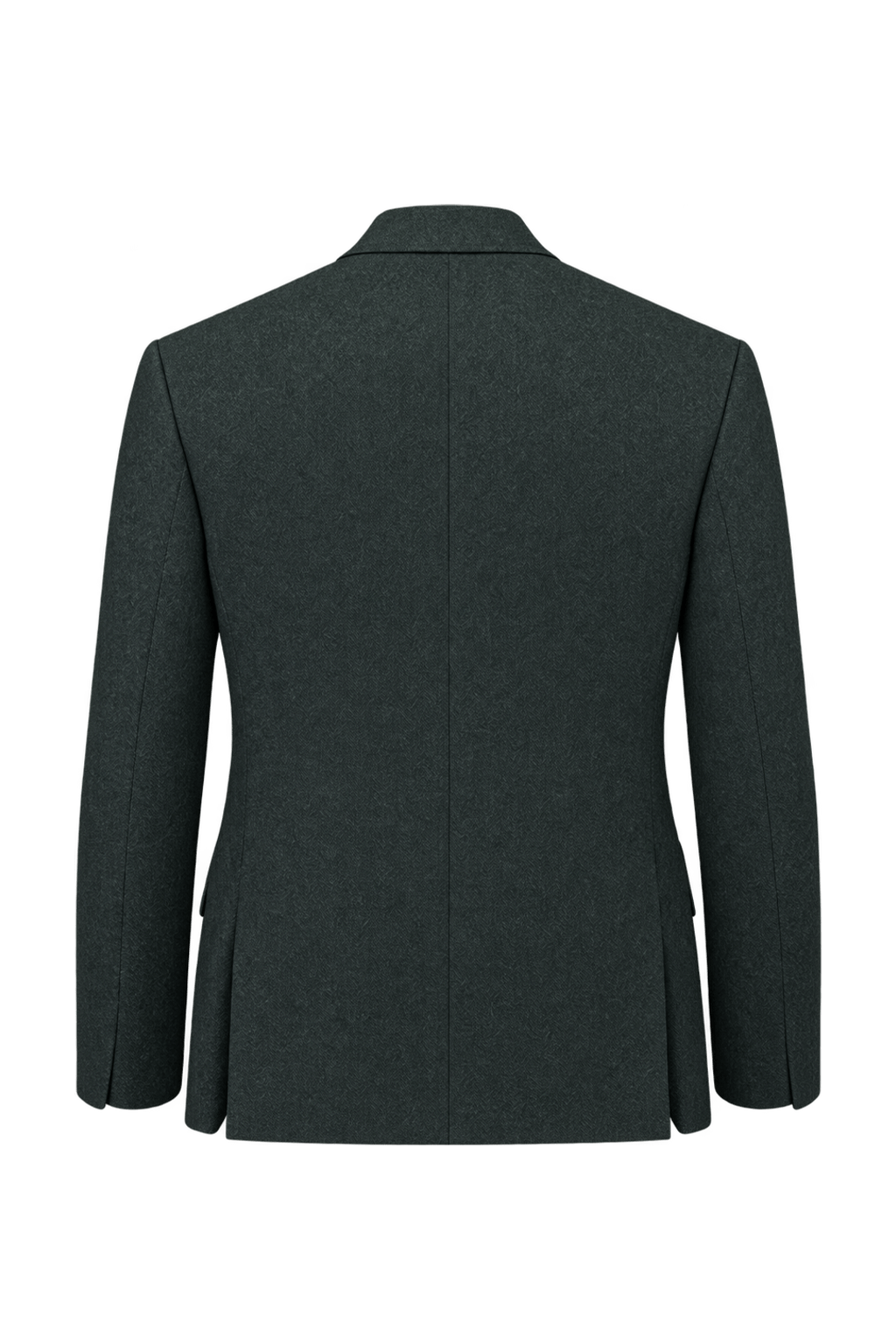 1980s Charcoal Gray Wool Blazer - Back View