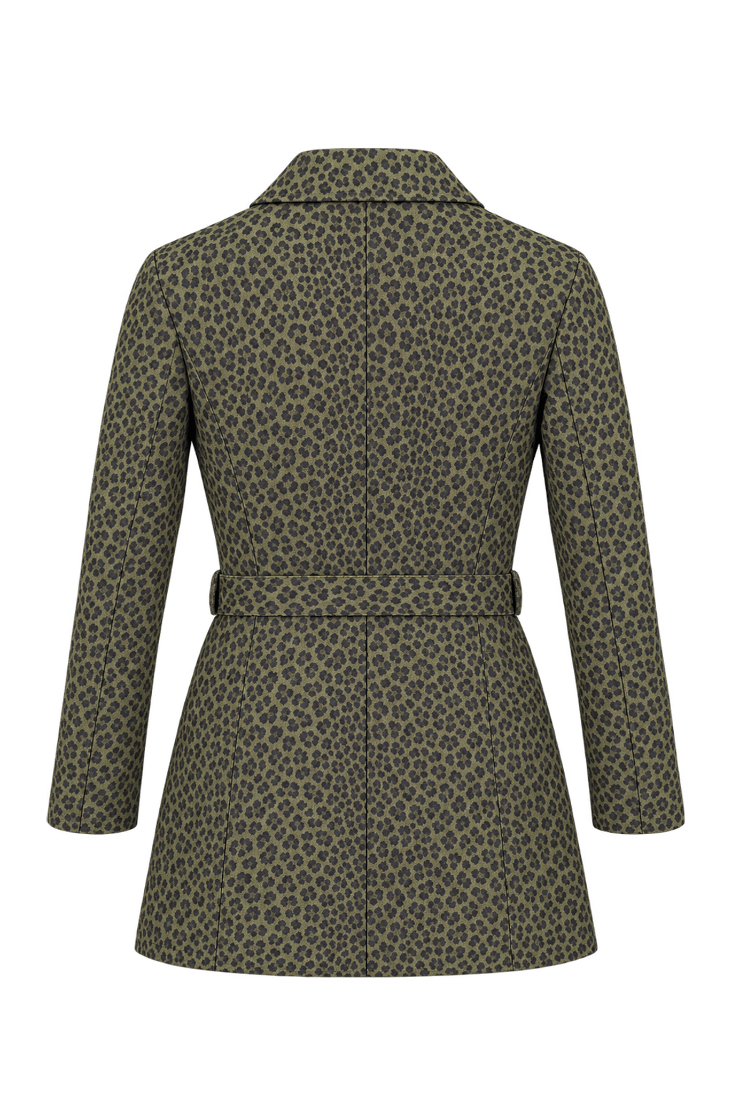 1990s Olive Brown Textile Jacket - Back View