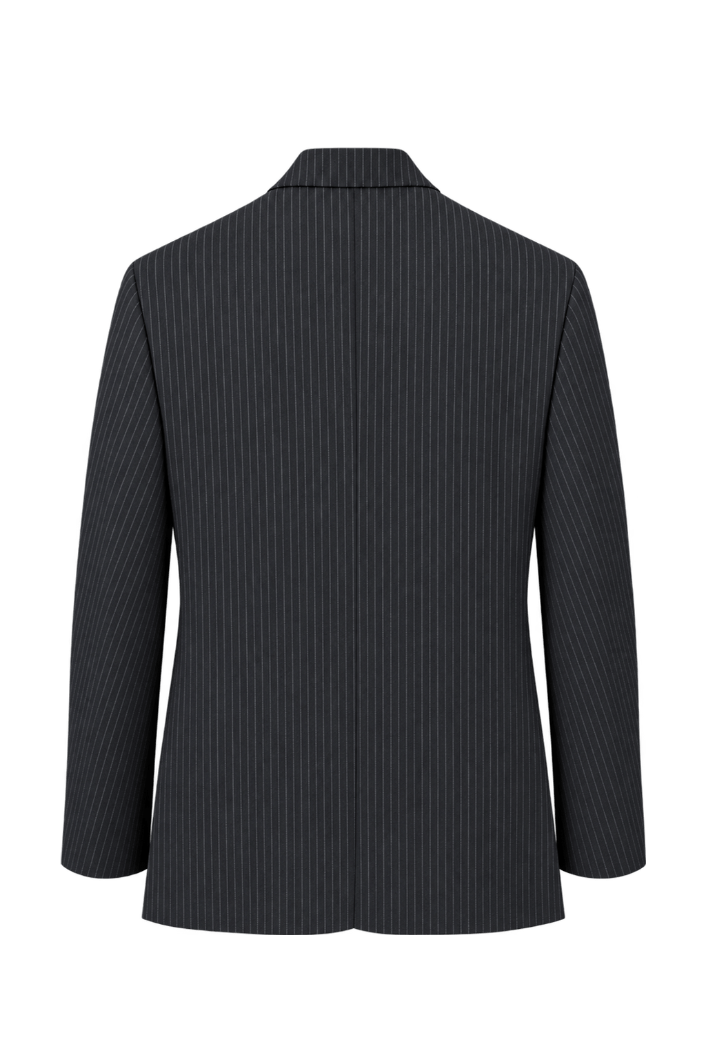 1980s Near-Black Navy Wool Blazer - Back View