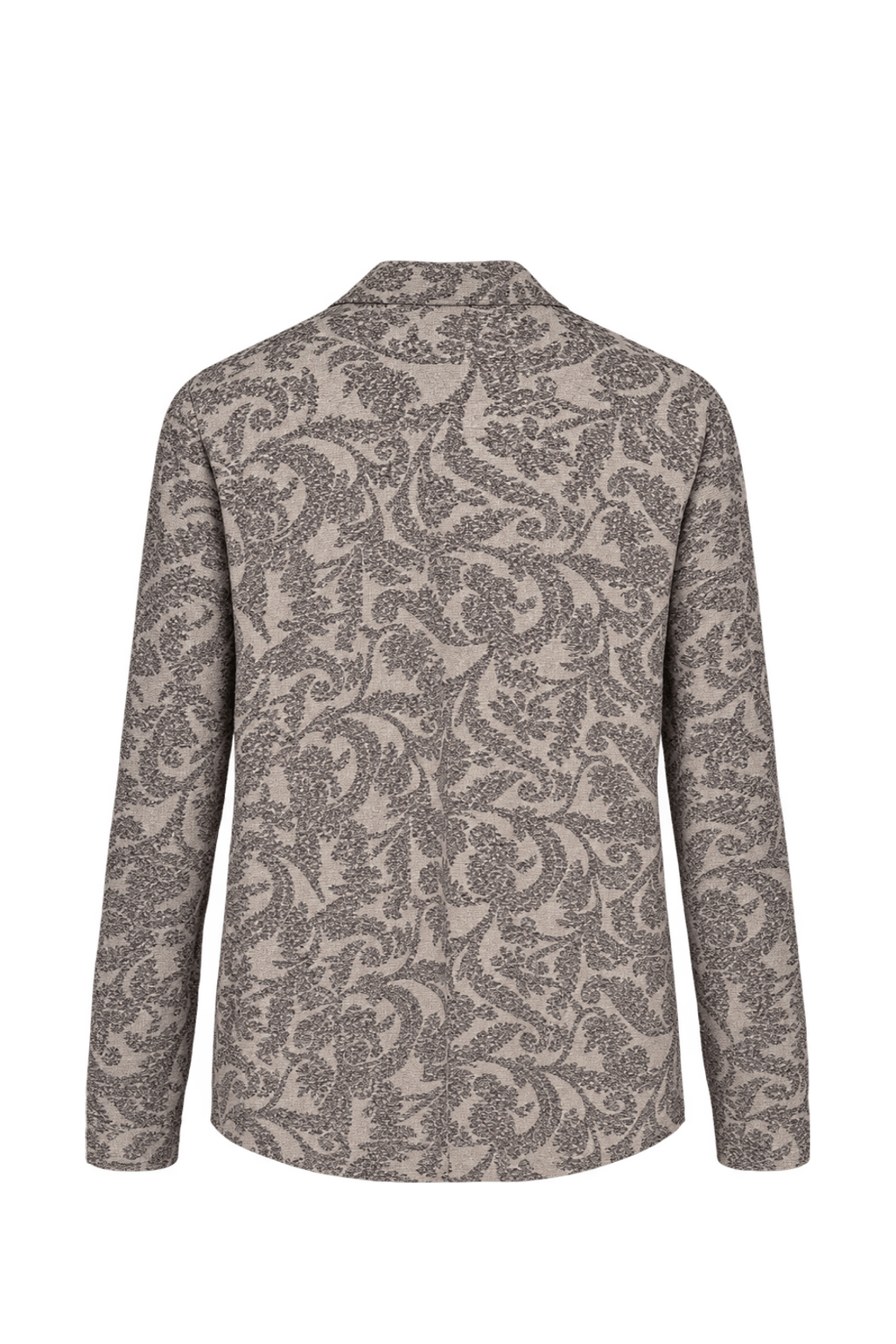 1990s Taupe Beige Knit Cardigan - Back View