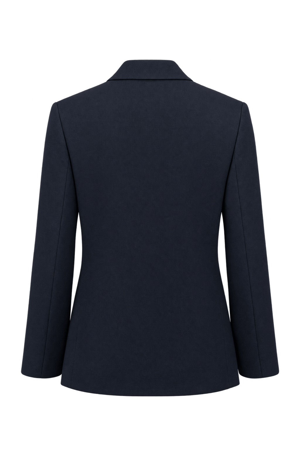 1980s Black Woven Suiting Fabric Blazer - Back View