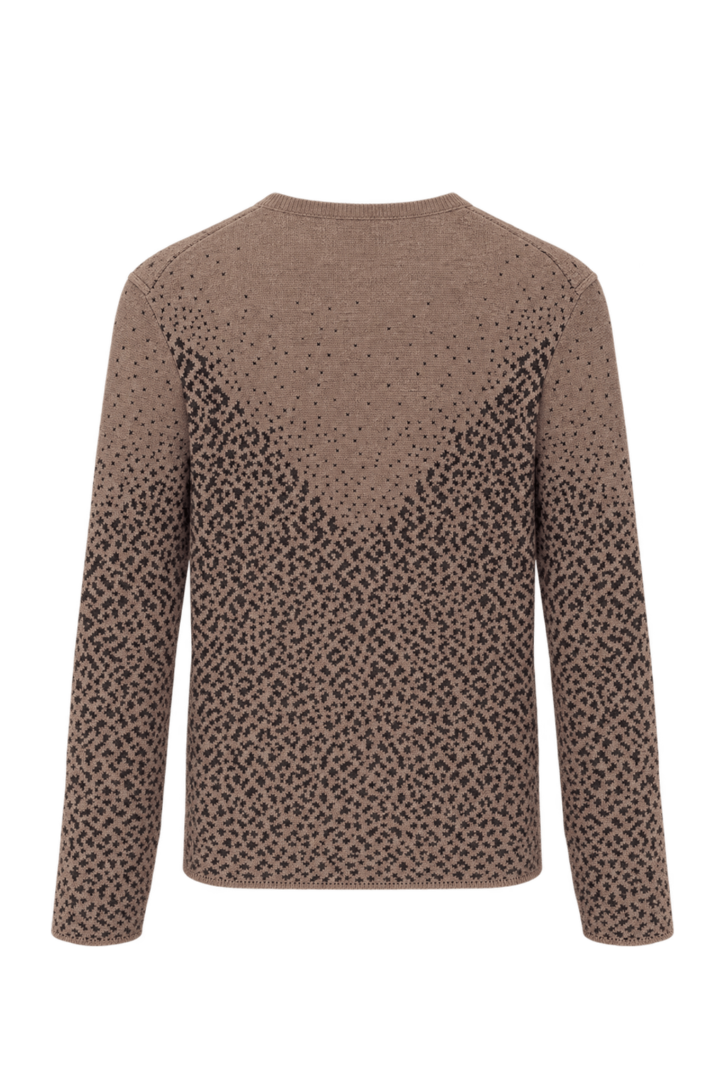 1970s Taupe Beige Knit Sweater - Back View