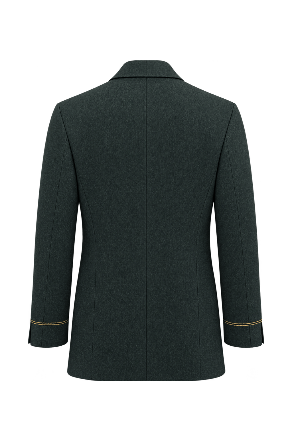 1980s Charcoal Gray Woven Blazer - Back View
