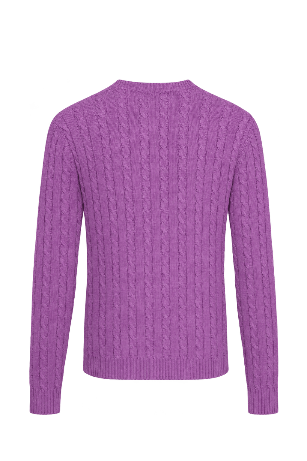 1990s Orchid Purple Knit Sweater - Back View