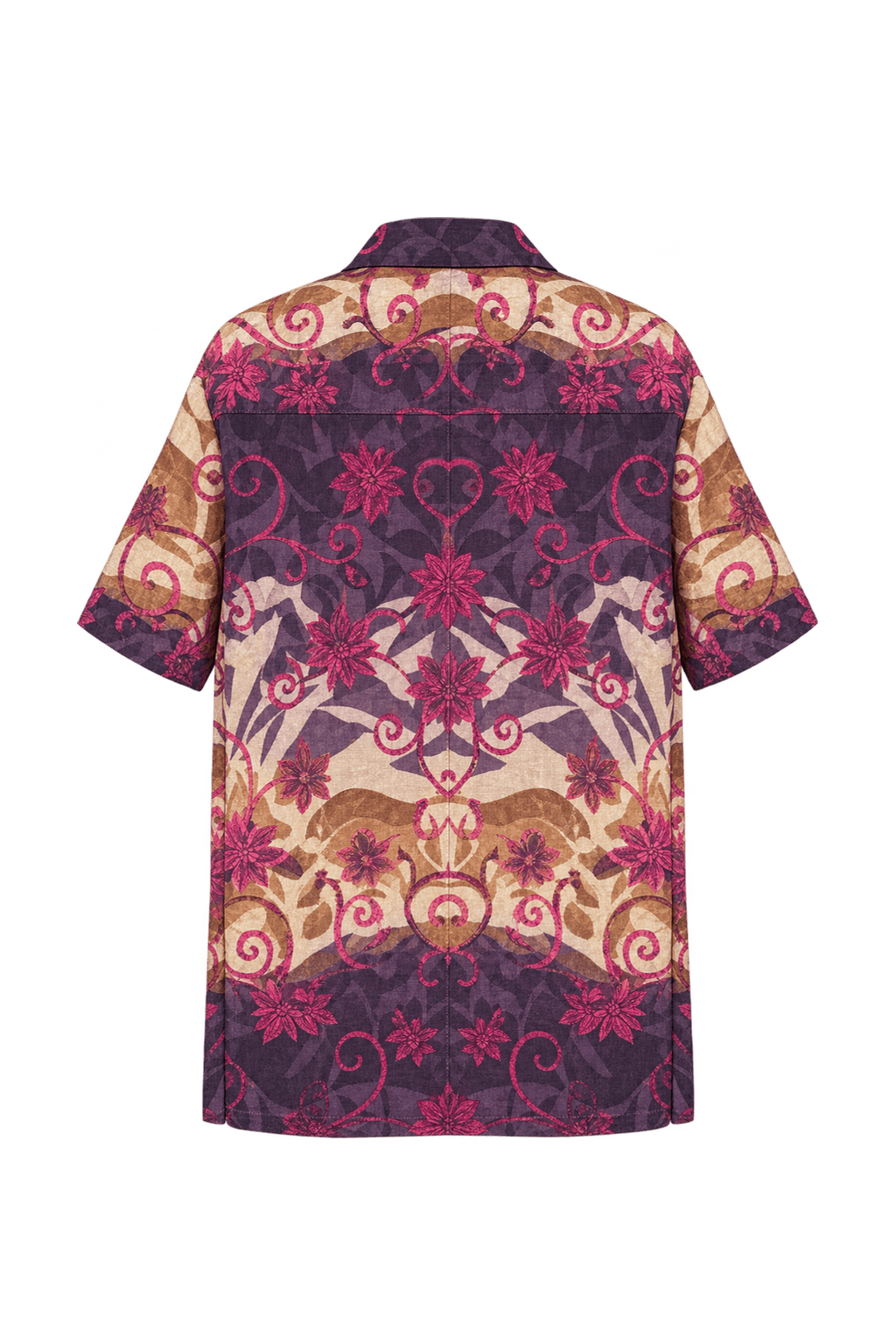 1990s Dusky Purple Lightweight Blouse - Back View