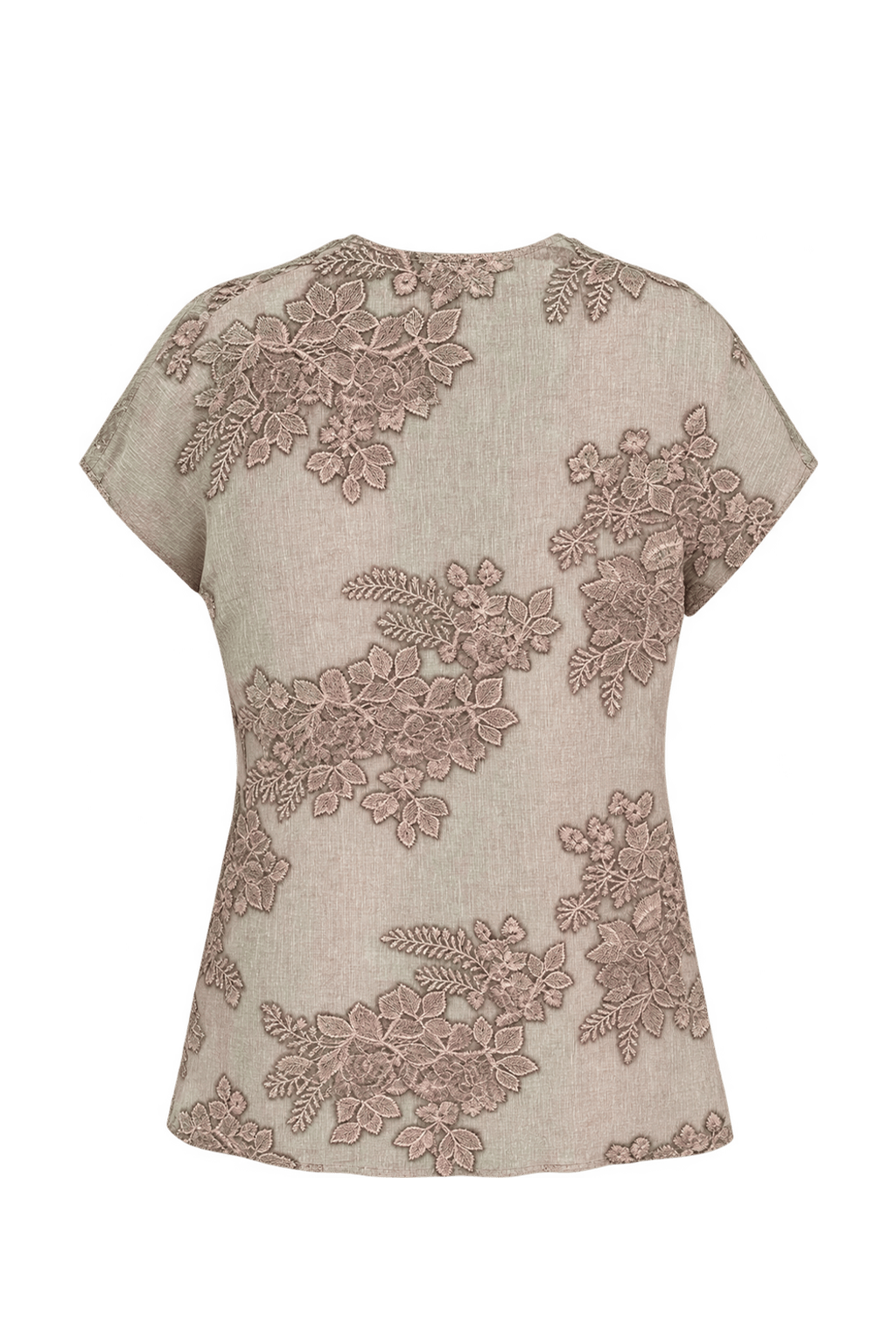 1970s Muted Dusty Mauve Sheer Jacket - Back View