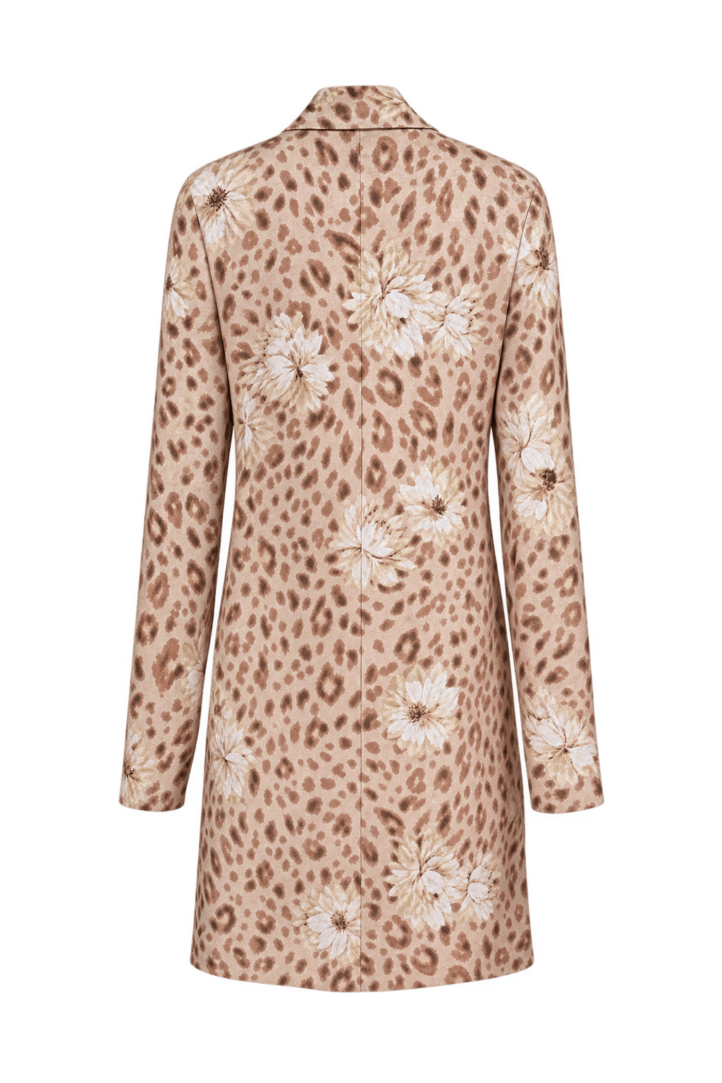 1990s Blush Beige Silk Blazer - Back View