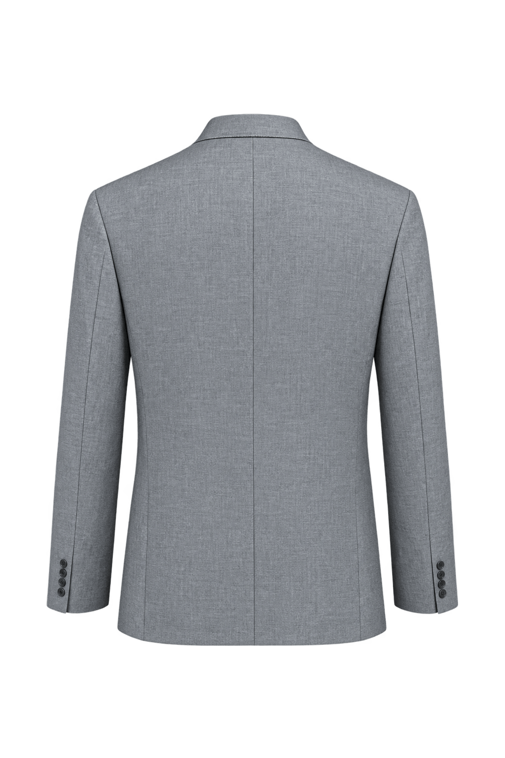 1990s Light Grey Suiting Fabric Blazer - Back View
