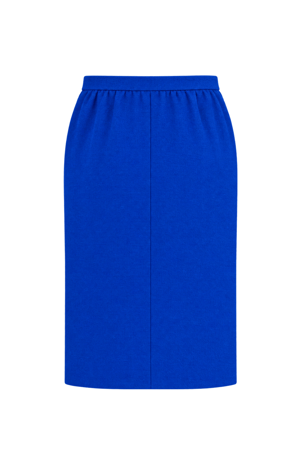 1980s Cobalt Blue Knit Skirt - Back View