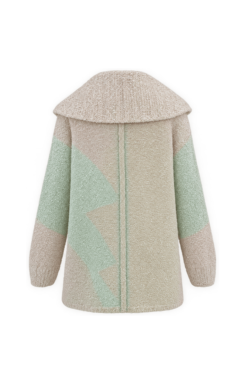 1960s Warm Ivory Knit Sweater - Back View