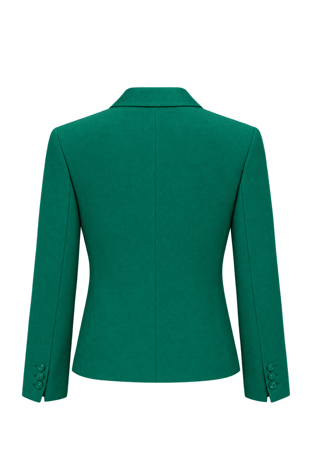 1980s Emerald Green Woven Blazer - Back View