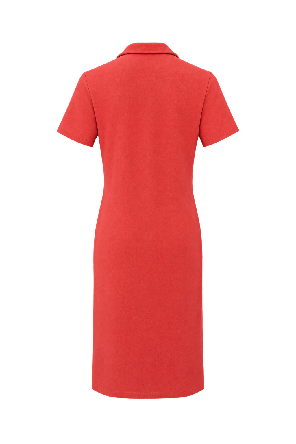 1990s Bright Coral Pink Knit Dress - Back View