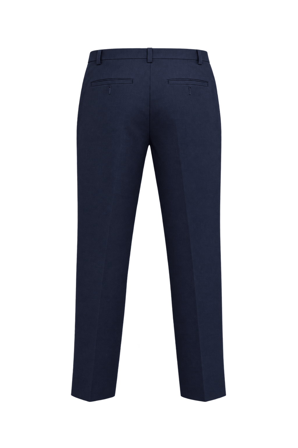 1990s Dark Navy Blue Woven Trousers - Back View
