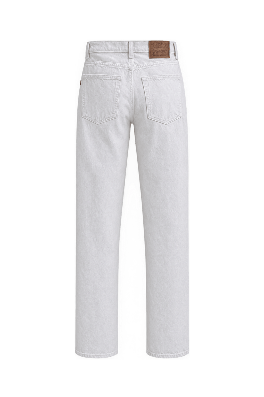 1990s White Cotton Denim Jeans - Back View