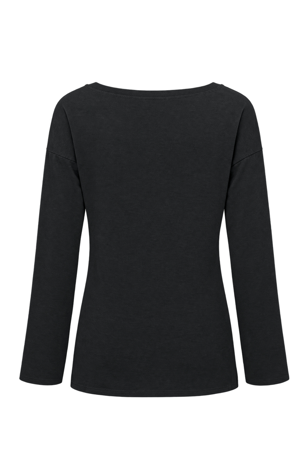 1990s Black Cotton-blend Knit T-shirt - Back View