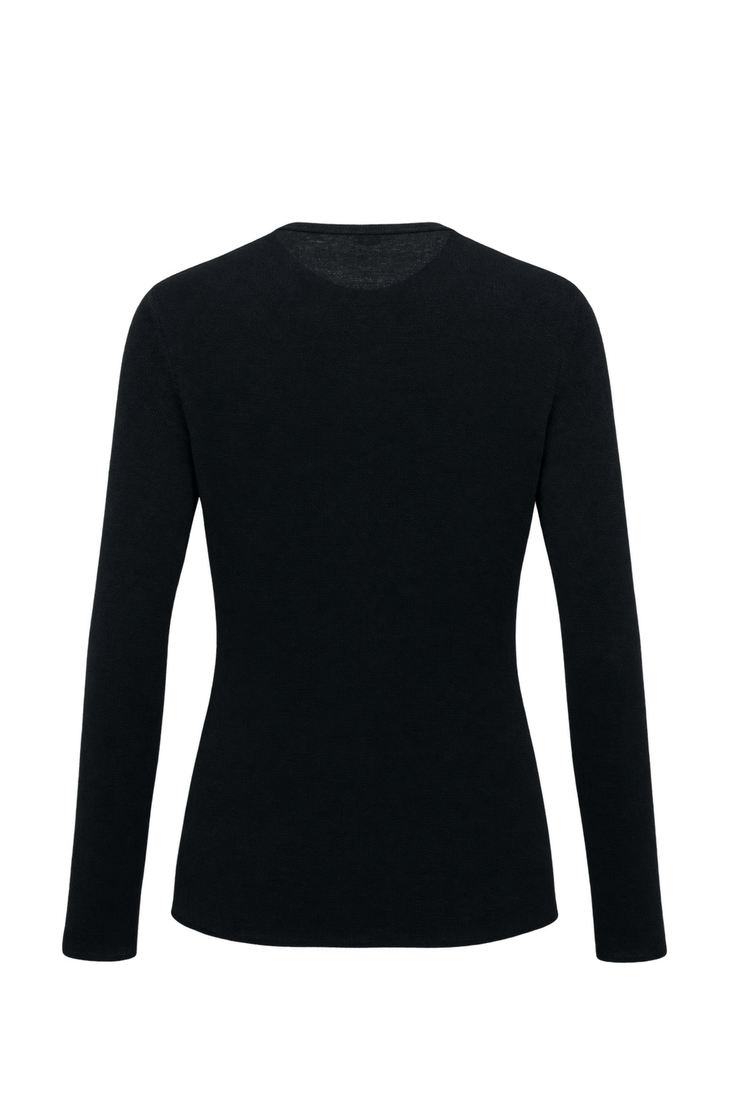 1980s Black Fine Knit Cardigan - Back View