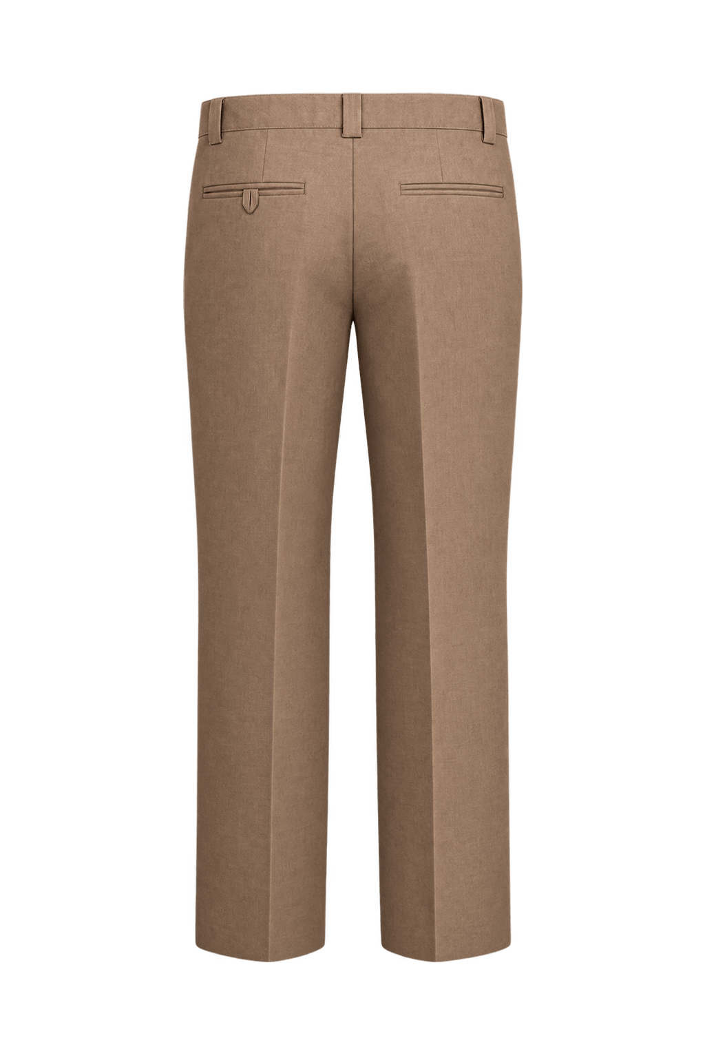 1980s Camel Tan Woven Trousers - Back View
