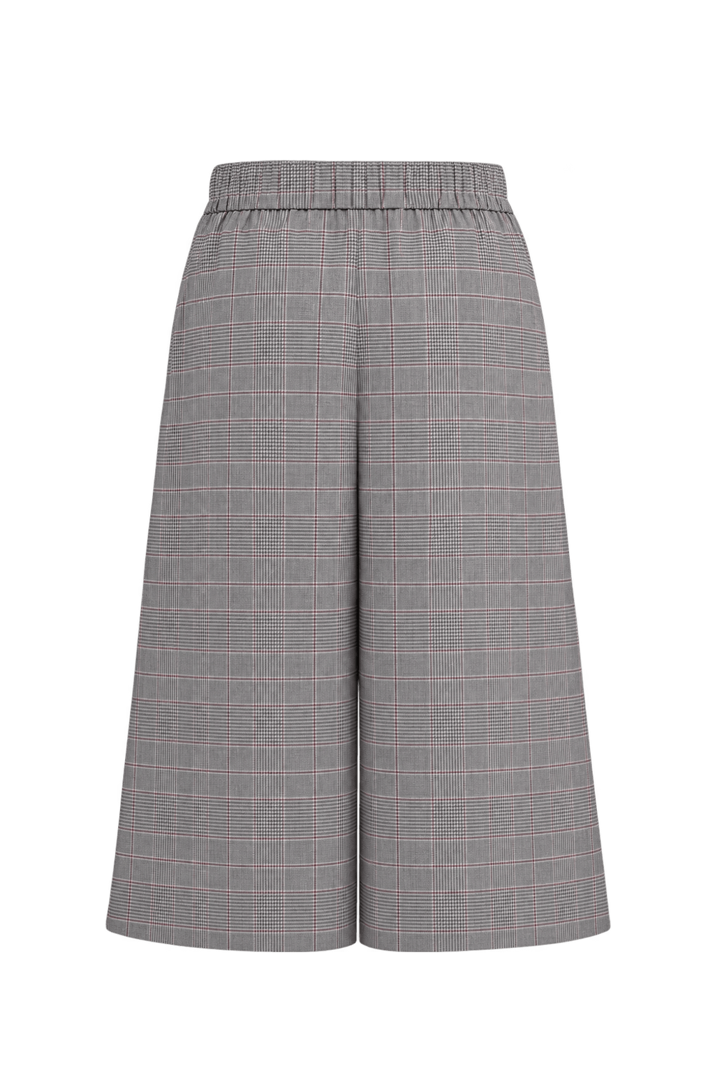 1980s Gray Woven Culottes - Back View