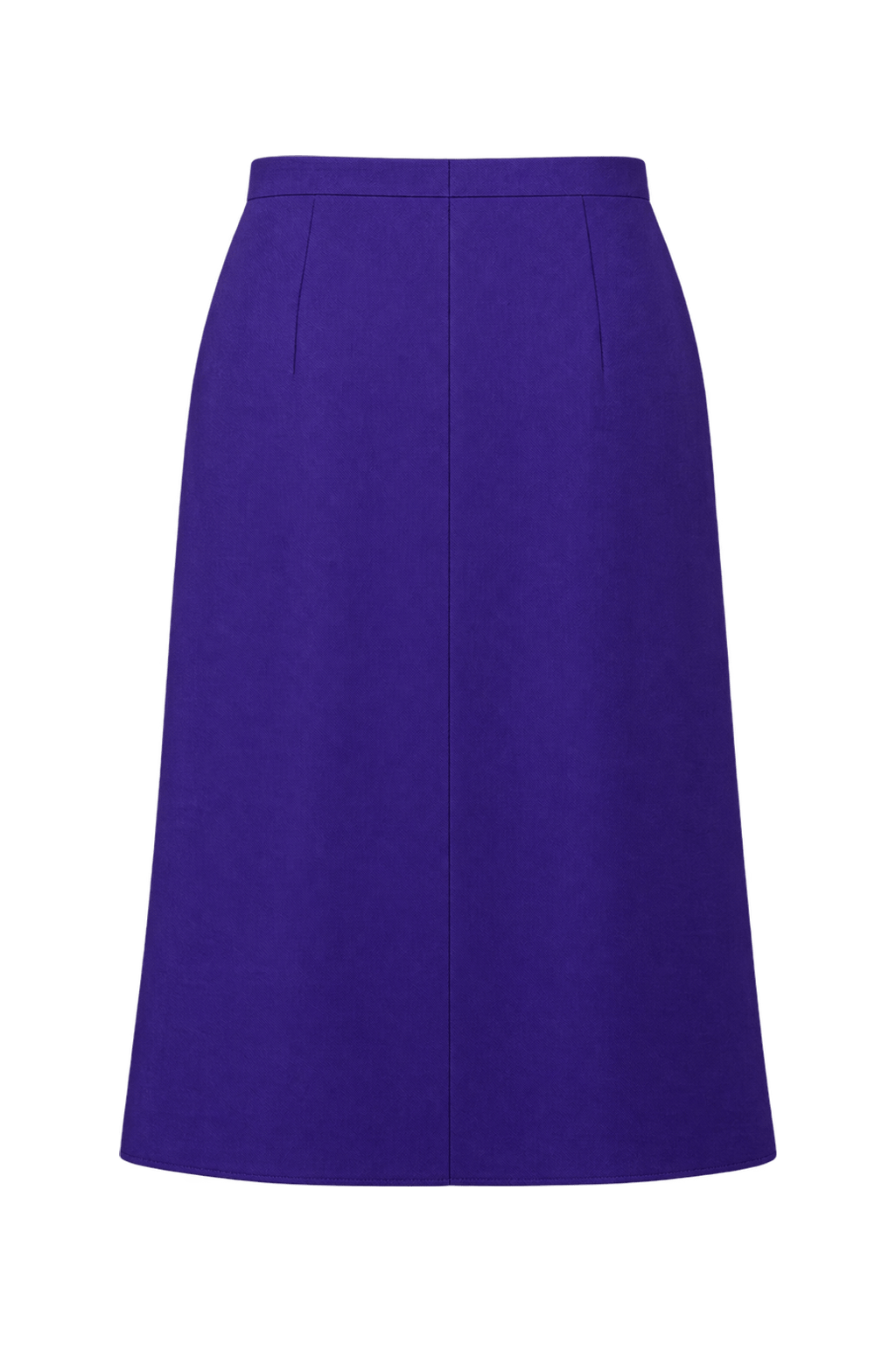 1980s Vivid Violet Purple Woven Skirt - Back View
