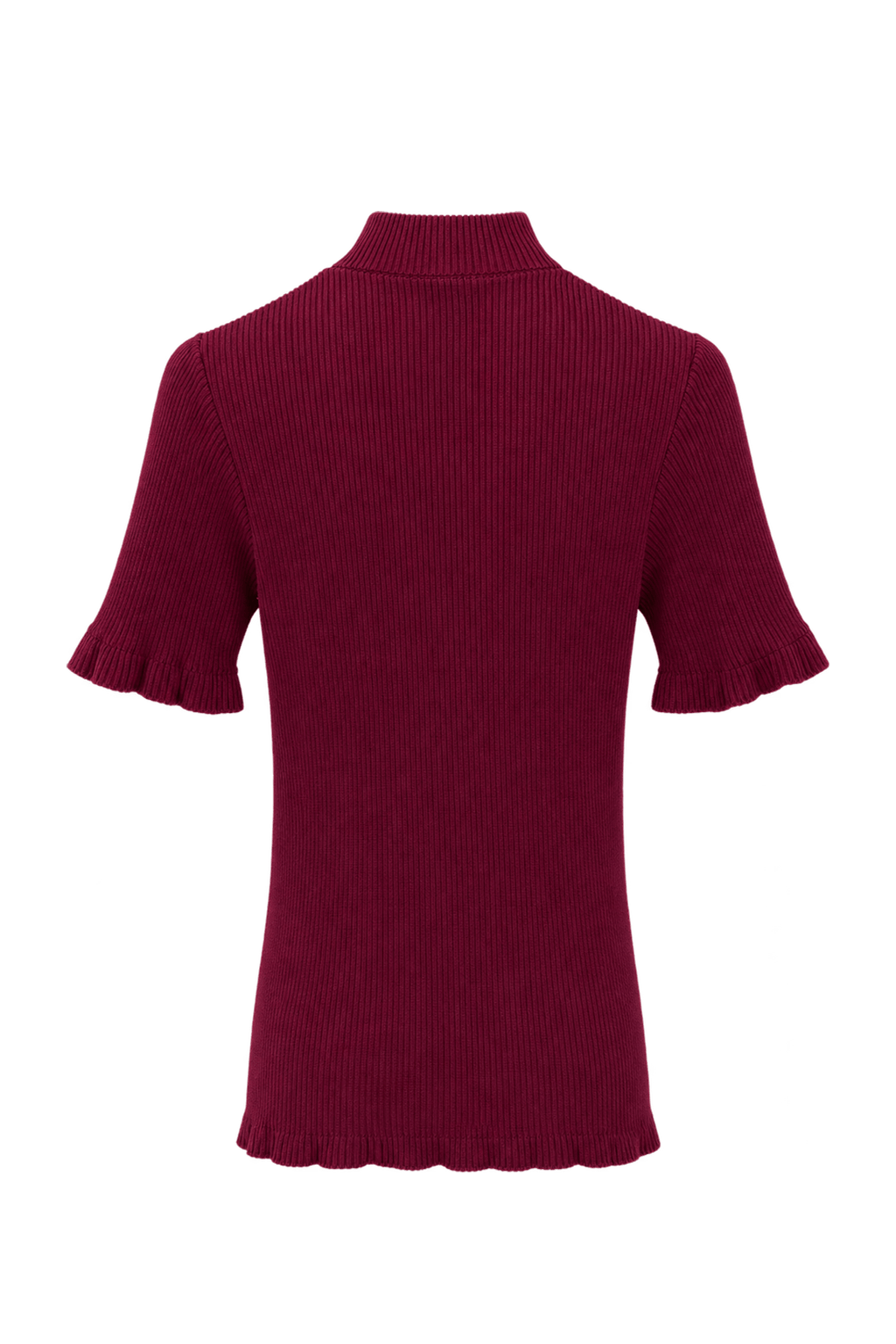 1960s Deep Burgundy Red Knit Sweater - Back View