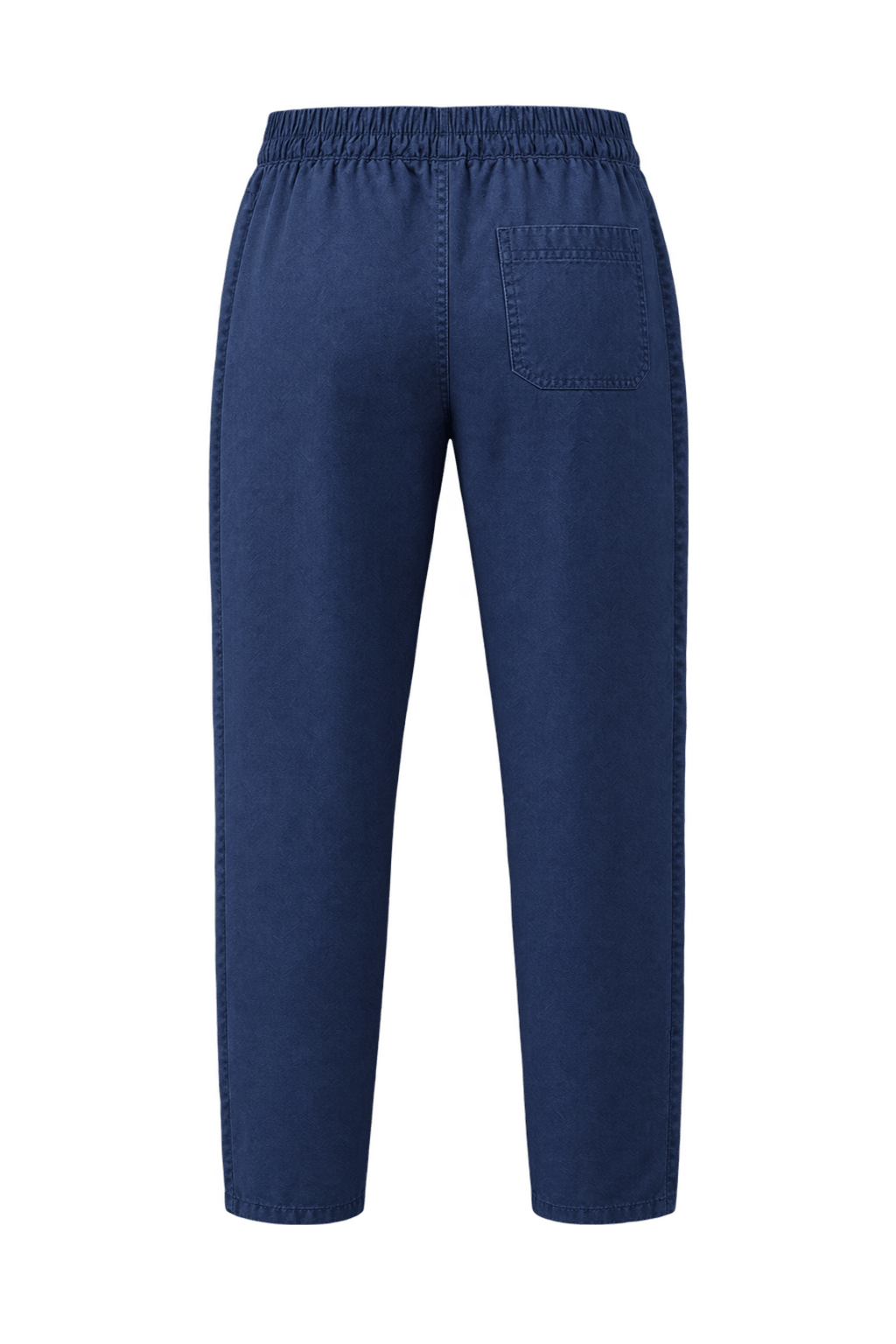 1990s Navy Blue Woven Trousers - Back View