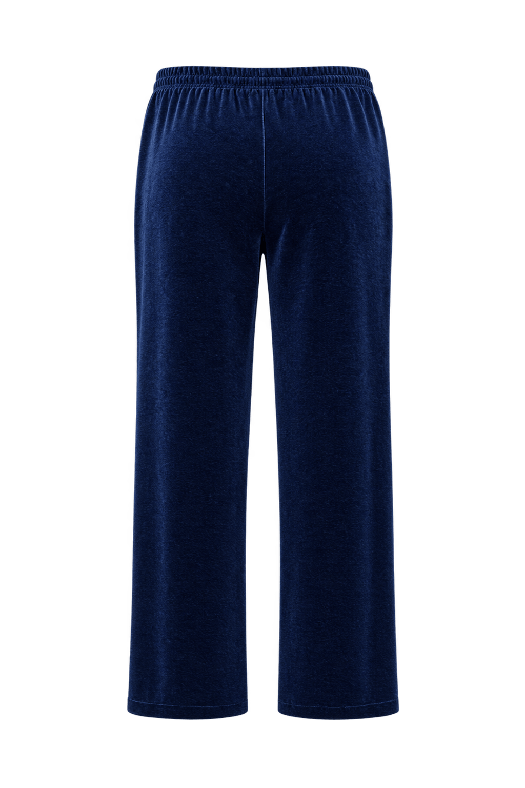 1990s Deep Navy Blue Velvet Pants - Back View