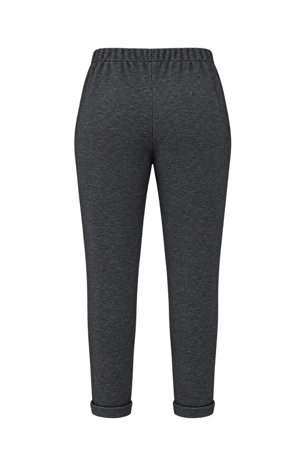 1990s Charcoal Grey Knit Trousers - Back View