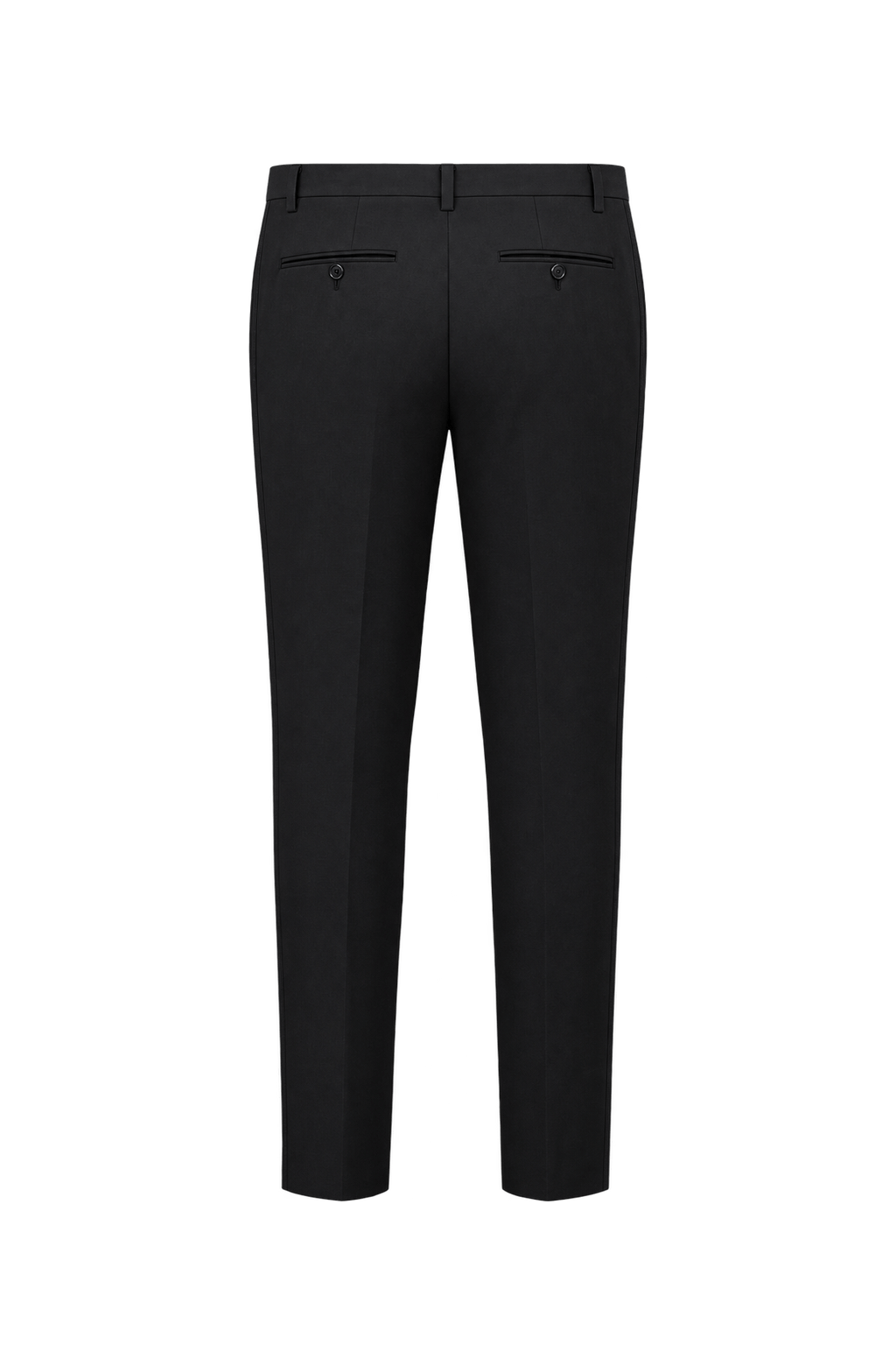 1980s Near-Black Navy Woven Trousers - Back View