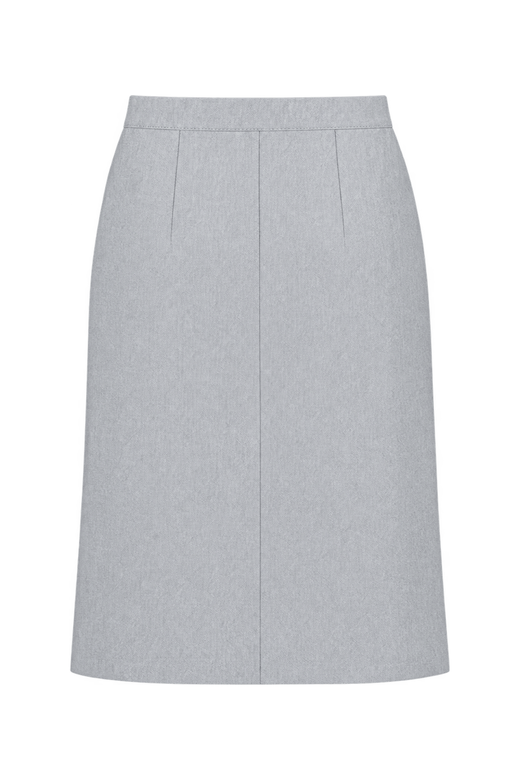 1980s Light Cool Gray Woven Skirt - Back View