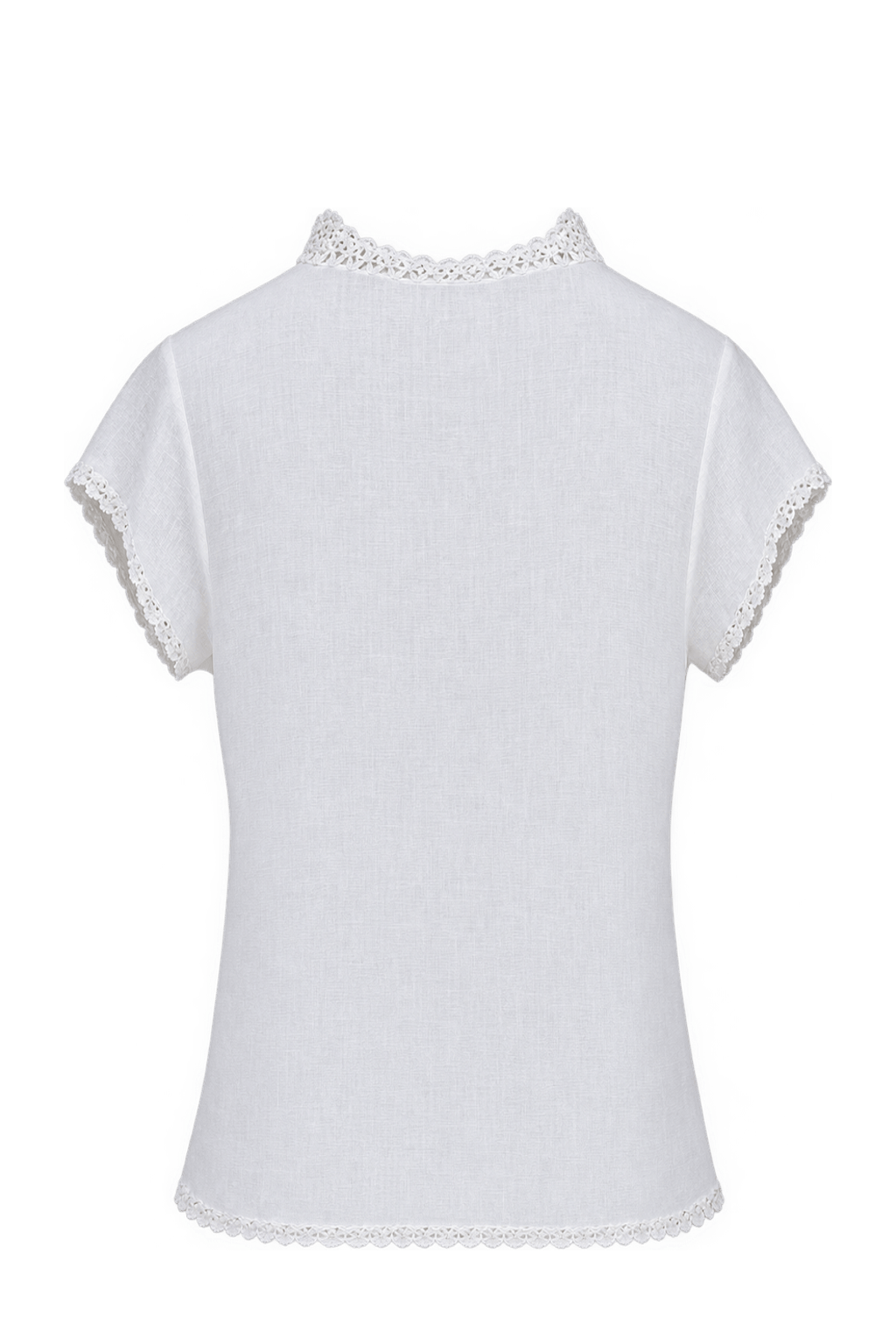 1970s Soft White Woven Blouse - Back View