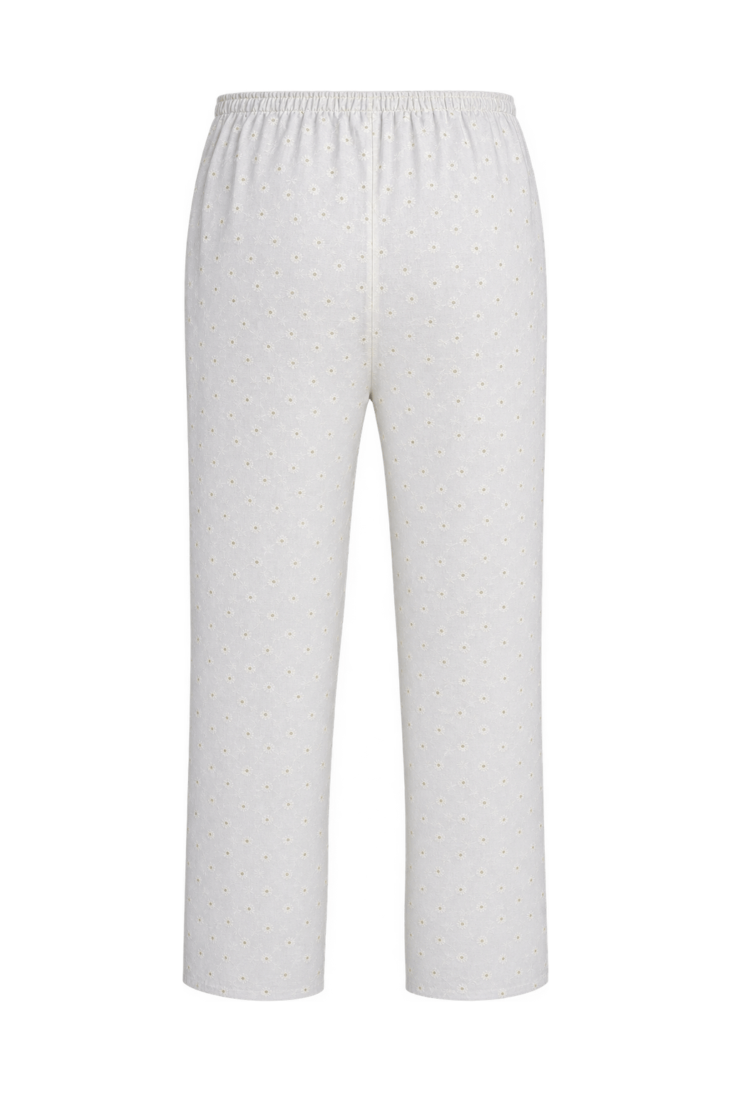 1970s Soft White Woven Pants - Back View