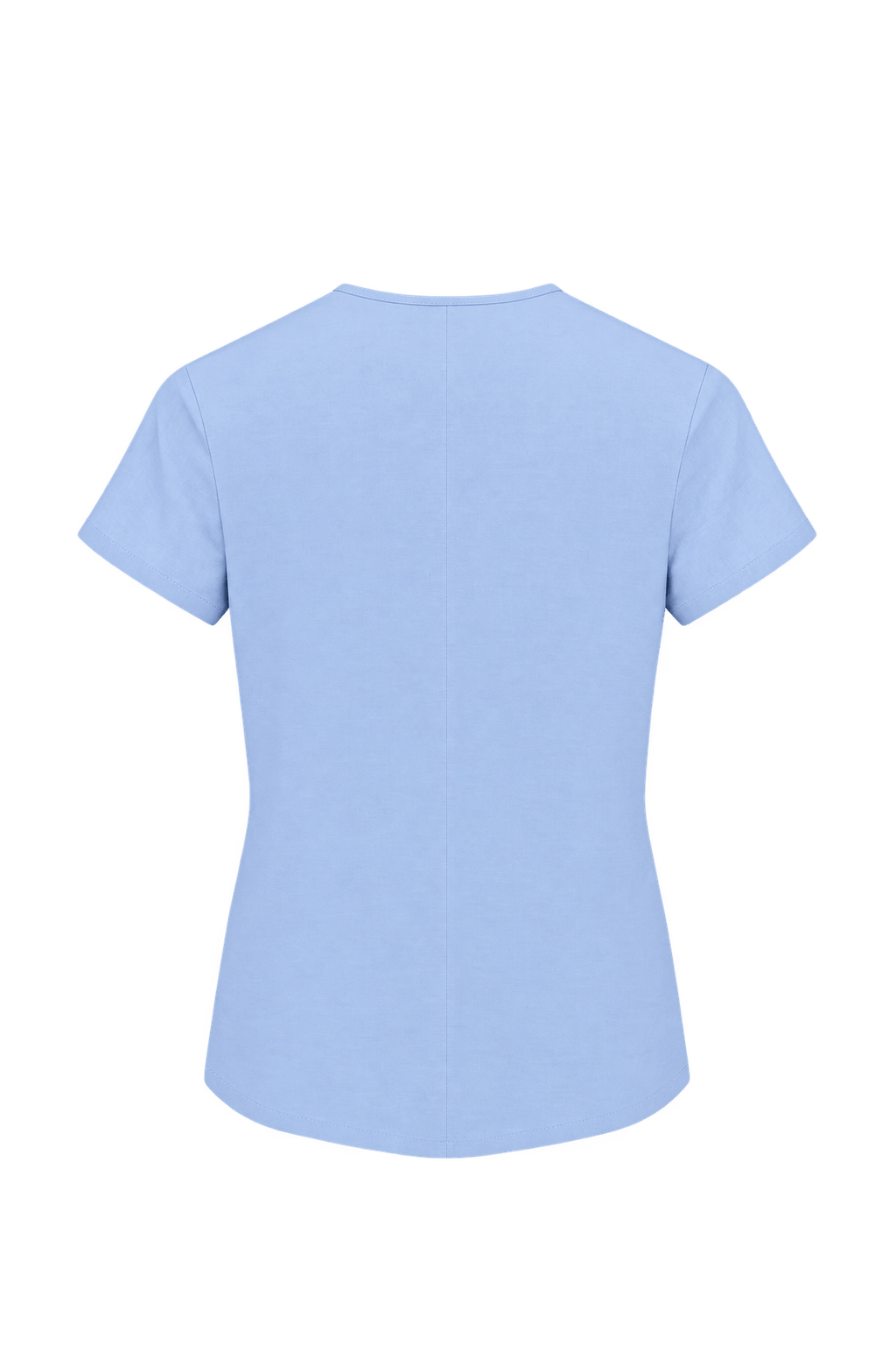 1980s Pale Periwinkle Blue Woven Blouse - Back View