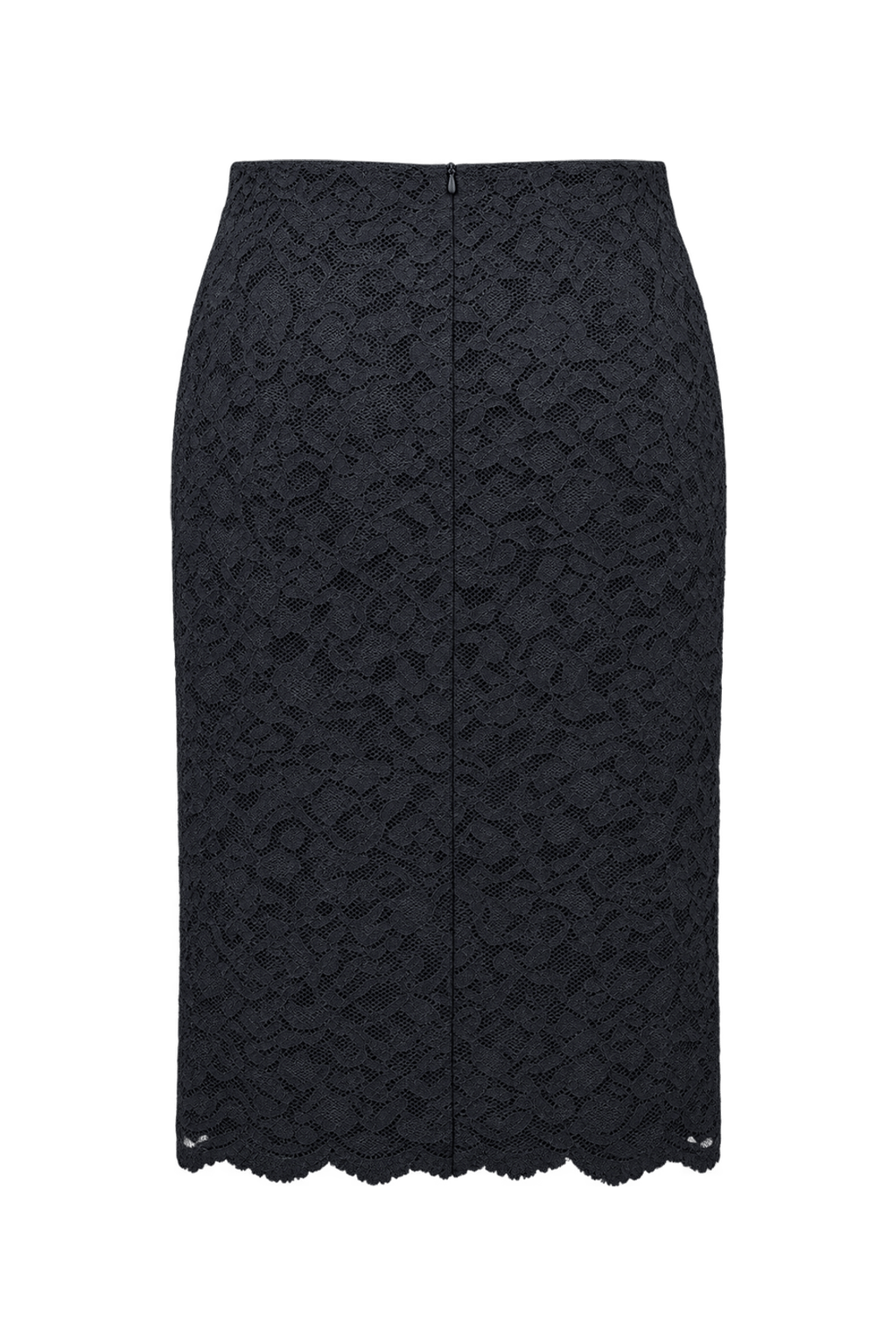 1970s Black Lace Skirt - Back View