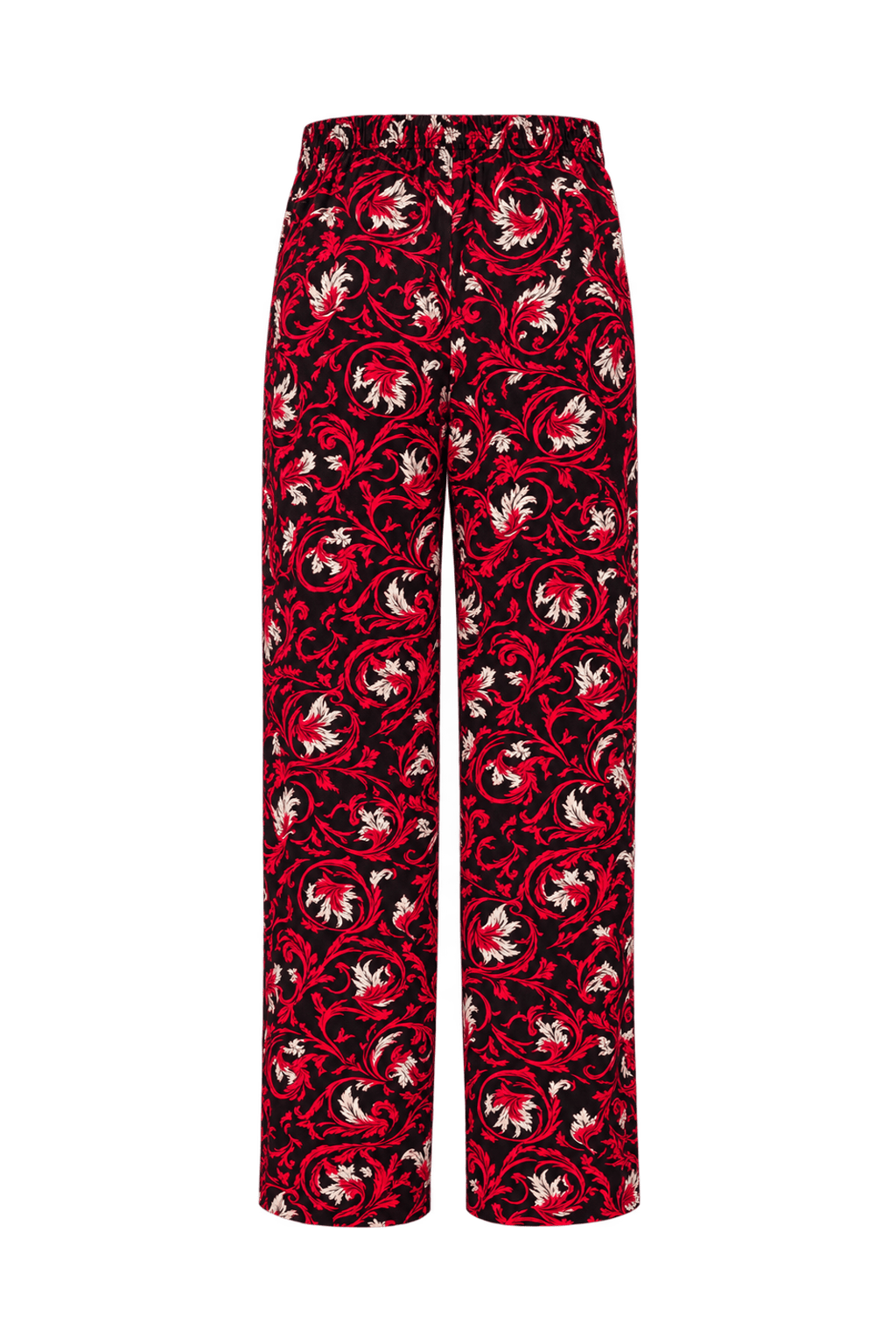 1980s Black Woven Pants - Back View