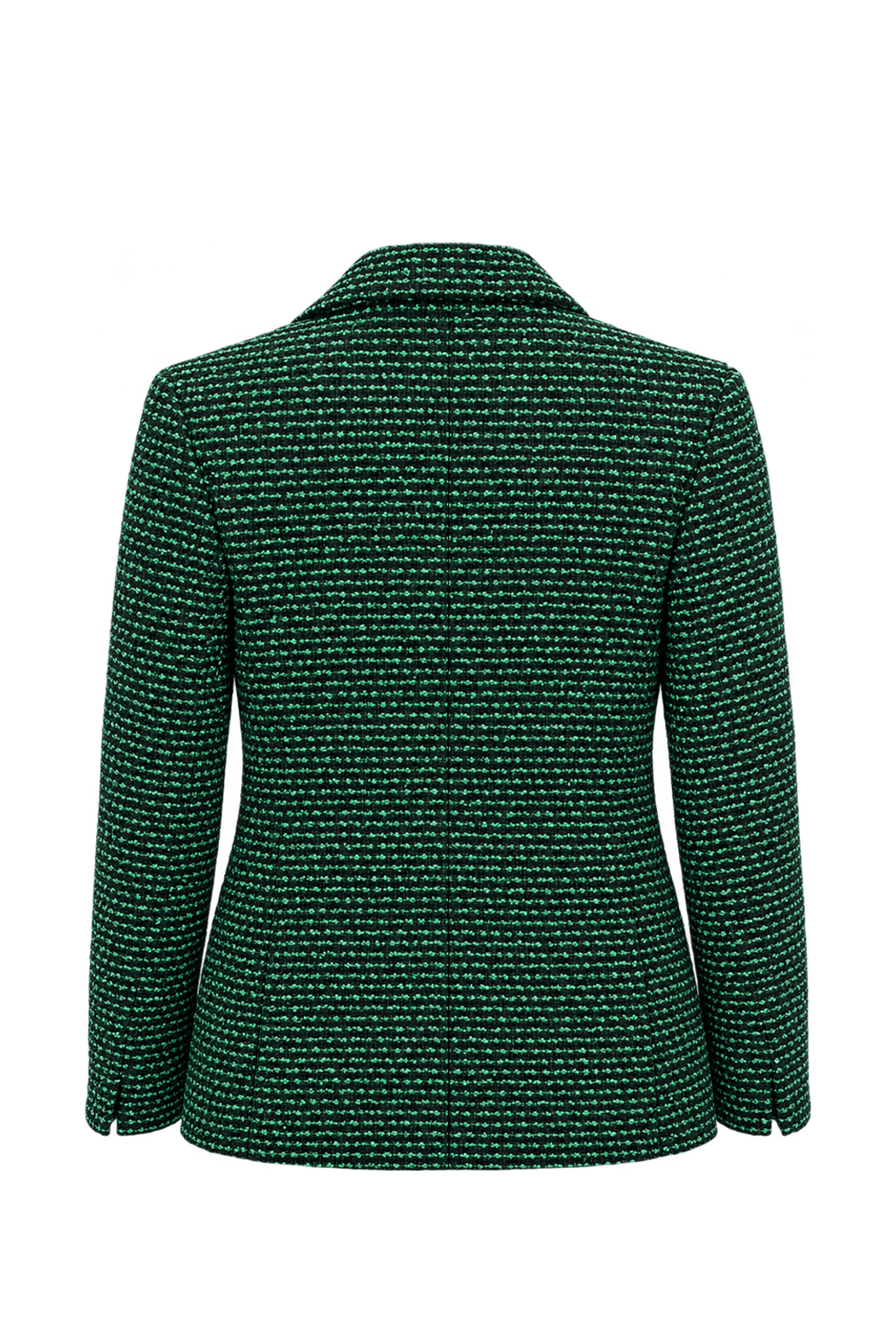 1990s Black Tweed Blazer - Back View