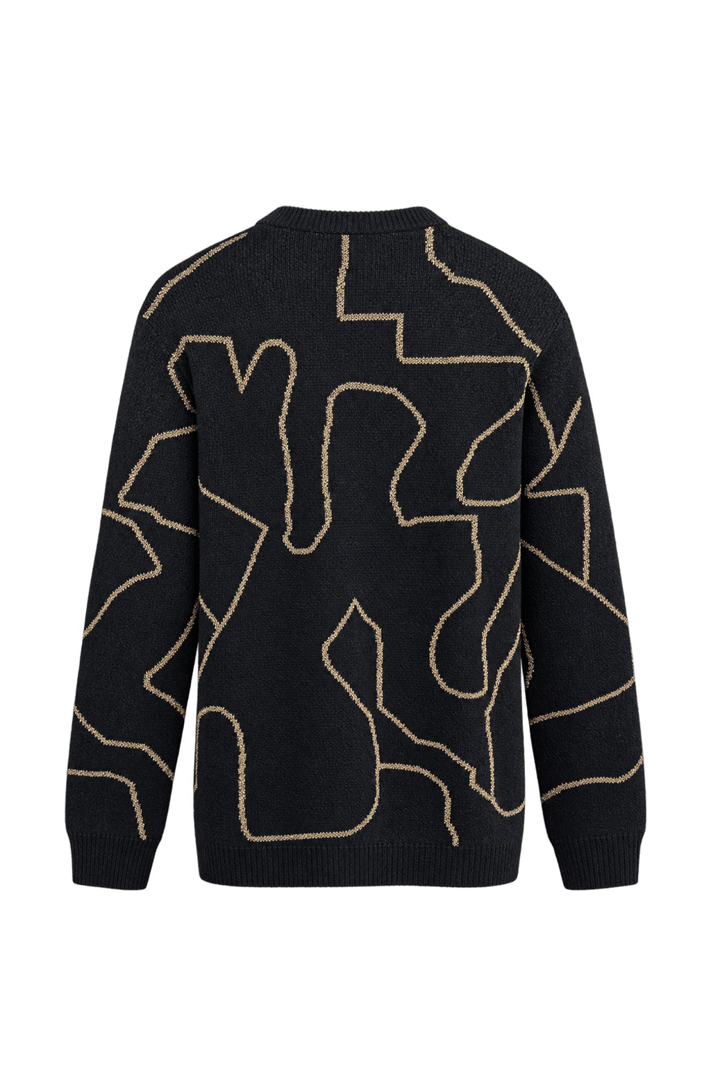 1980s Black Knit Sweater - Back View