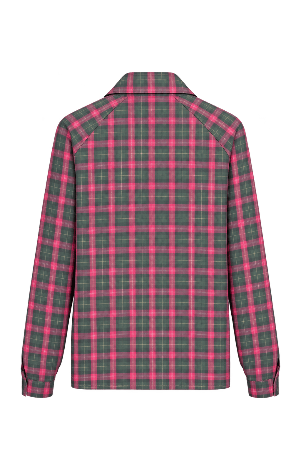 1980s Dark Forest Green Woven Synthetic Jacket - Back View
